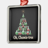 Oh Chemis-tree Funny Science Chemistry Christmas  Metalen Ornament (Links)