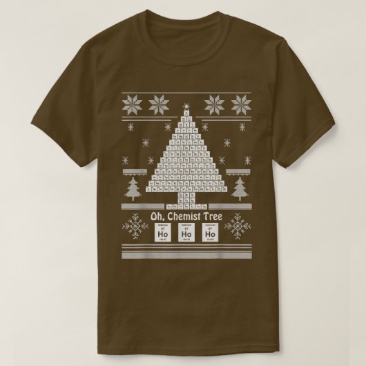Oh Chemist Tree Chemistree Chemistry Science Chris T-shirt (Design voorkant)
