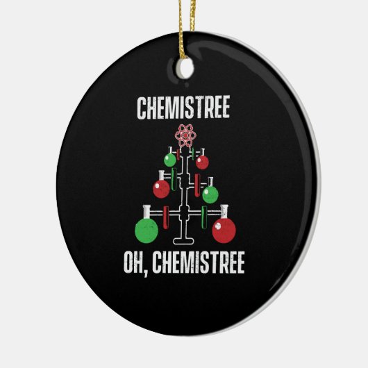 Oh Chemist Tree Chemistree Pun Science Keramisch Ornament (Links)
