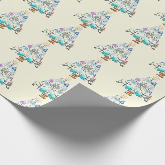 Oh, Chemist Tree Christmas Cadeaupapier (Hoek)