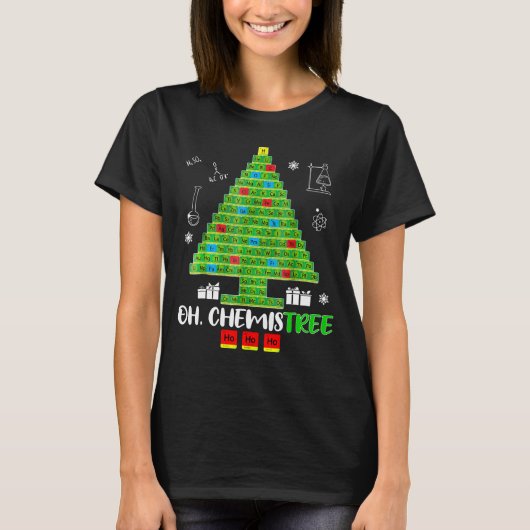 Oh Chemist Tree Kerstmis Oegly Sweater Chemstry T-shirt (Voorkant)