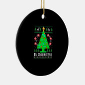 Oh Chemist Tree Merry Chemistry Ugly Ch Keramisch Ornament (Rechts)