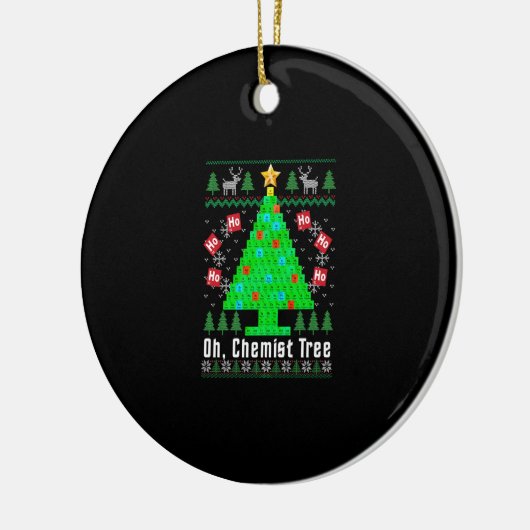 Oh Chemist Tree Merry Chemistry Ugly Ch Keramisch Ornament (Links)