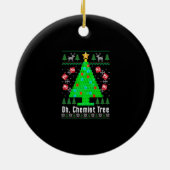 Oh Chemist Tree Merry Chemistry Ugly Ch Keramisch Ornament (Achterkant)