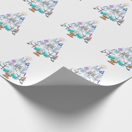 Oh Chemist Tree, Oh kerstboom Cadeaupapier (Hoek)