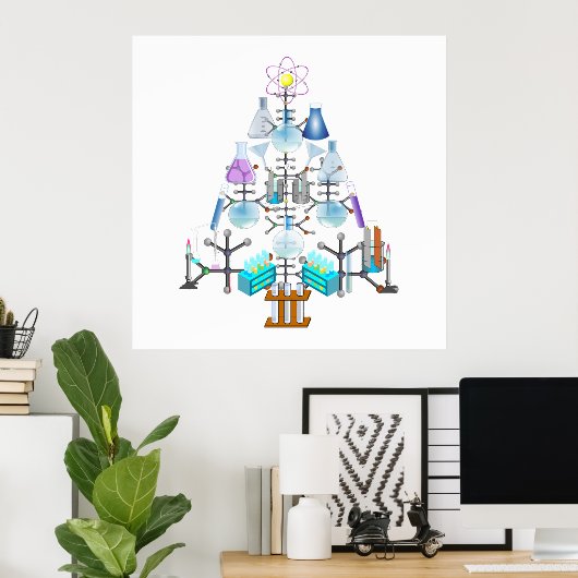 Oh Chemist Tree, Oh kerstboom Poster (Thuiskantoor)