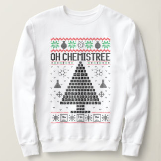 "Oh Chemistree" Chemie Kerstwoordspeling Trui