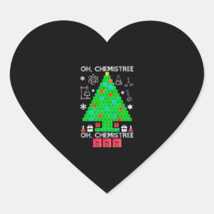 Oh Chemistree Chemist Tree Funny Science Kerstmis Hart Sticker