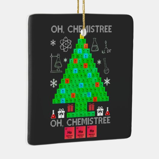 Oh Chemistree Chemist Tree Funny Science Kerstmis Keramisch Ornament (Rechts)