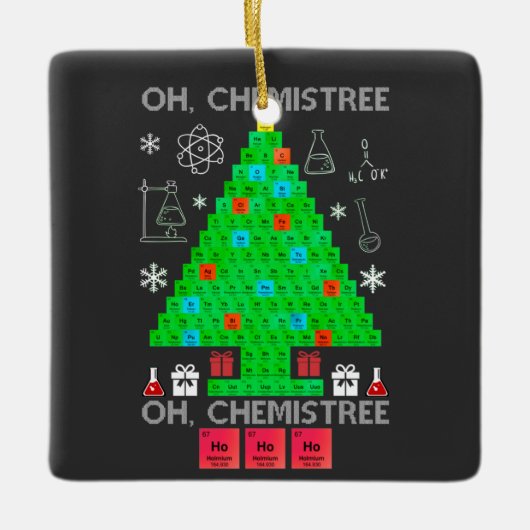 Oh Chemistree Chemist Tree Funny Science Kerstmis Keramisch Ornament (Voorkant)