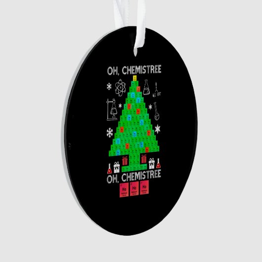 Oh Chemistree Chemist Tree Funny Science Kerstmis Ornament (voorkant)