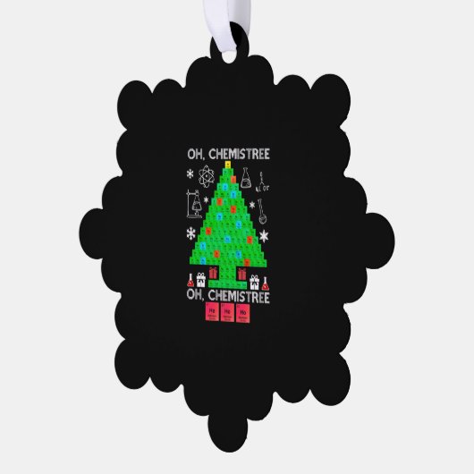 Oh Chemistree Chemist Tree Funny Science Kerstmis Ornament Kaart (Links)