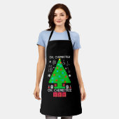 Oh Chemistree Chemist Tree Funny Science Kerstmis Schort (Gedragen)