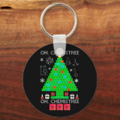 Oh Chemistree Chemist Tree Funny Science Kerstmis Sleutelhanger (Voorkant)