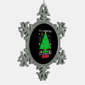 Oh Chemistree Chemist Tree Funny Science Kerstmis Tin Sneeuwvlok Ornament (Links)