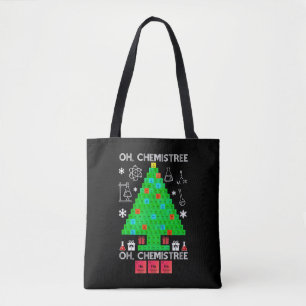 Oh Chemistree Chemist Tree Funny Science Kerstmis Tote Bag