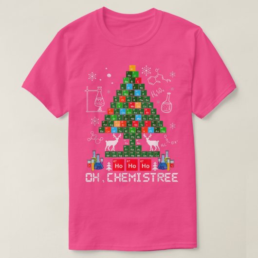 Oh Chemistree Chemistry Teacher Christmas Teacher  T-shirt (Design voorkant)