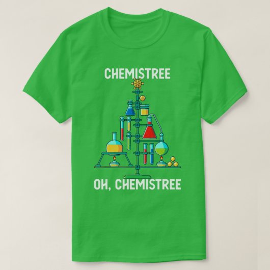 Oh Chemistree Funny Kerstree Chemistry Chemis T-shirt (Design voorkant)