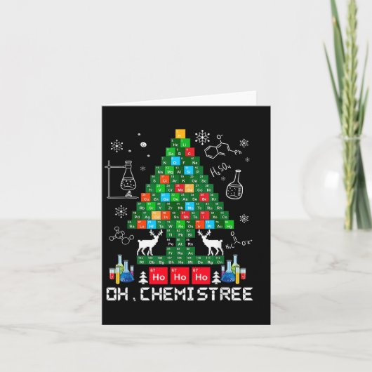 Oh Chemistree kerstboom, kerstlamschemie Kaart (Voorkant)