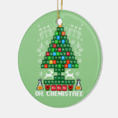 Oh Chemistree kerstchemie wetenschap Periodic Keramisch Ornament (Links)