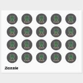 Oh Chemistree kerstchemie wetenschap Periodic Ronde Sticker (Vel)