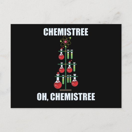 Oh Chemistree Kerstchemieleraar Briefkaart (Voorkant)