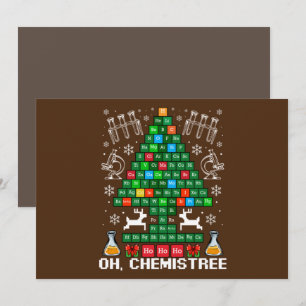 Oh Chemistree Kerstmis Chemie Wetenschap Periodiek Kaart