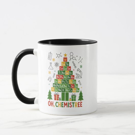 Oh Chemistree Kerstmis – Grappige Chemie Feestdage Mok (Links)