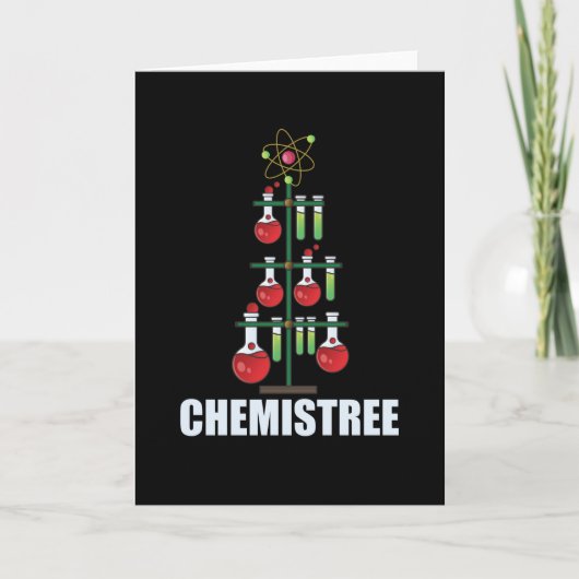 Oh Chemistree Kerstmis Scheikunde Wetenschapsleraa Kaart (Voorkant)