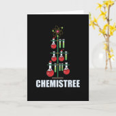 Oh Chemistree Kerstmis Scheikunde Wetenschapsleraa Kaart (Gele Bloem)