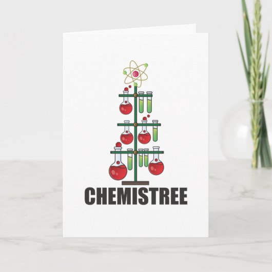 Oh Chemistree Kerstmis Scheikunde Wetenschapsleraa Kaart (Voorkant)