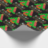 Oh chemistree - lelijke kerstkeuken voor chemicus cadeaupapier (Hoek)