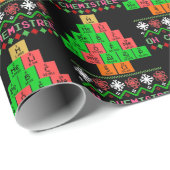 Oh chemistree - lelijke kerstkeuken voor chemicus cadeaupapier (Rol Hoek)