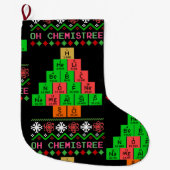 Oh chemistree - lelijke kerstkeuken voor chemicus grote kerstsok (Voorkant)