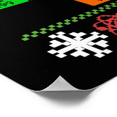 Oh chemistree - lelijke kerstkeuken voor chemicus poster (Hoek)