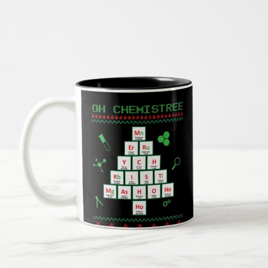 Oh Chemistree Oh Chemistree Funny Element Design Tweekleurige Koffiemok (Links)