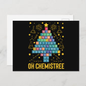 Oh Chemistree Science kerstboomchemie Briefkaart (Voorkant / Achterkant)