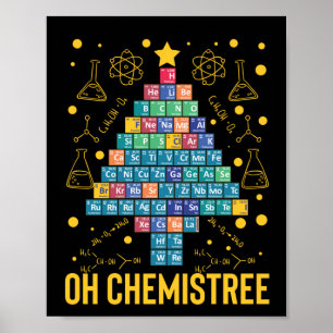 Oh Chemistree Science kerstboomchemie Poster