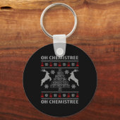 Oh Chemistree Ugly Christmas Sweater Science Stude Sleutelhanger (Voorkant)