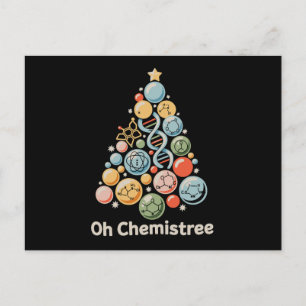 Oh Chemistree Wetenschap Scheikunde Lab Kerstmis K Feestdagenkaart