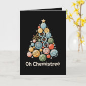 Oh Chemistree Wetenschap Scheikunde Lab Kerstmis K Kaart (Gele Bloem)