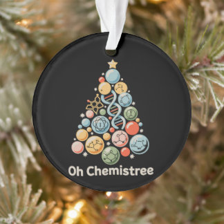 Oh Chemistree Wetenschap Scheikunde Lab Kerstmis X Ornament