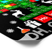 Oh Chemistree Wetenschapper Chemische Kerstmis Xma Poster (Hoek)