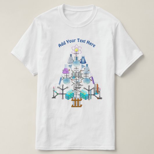 Oh Chemistry, Oh Chemist Tree Christmas T-shirt (Design voorkant)