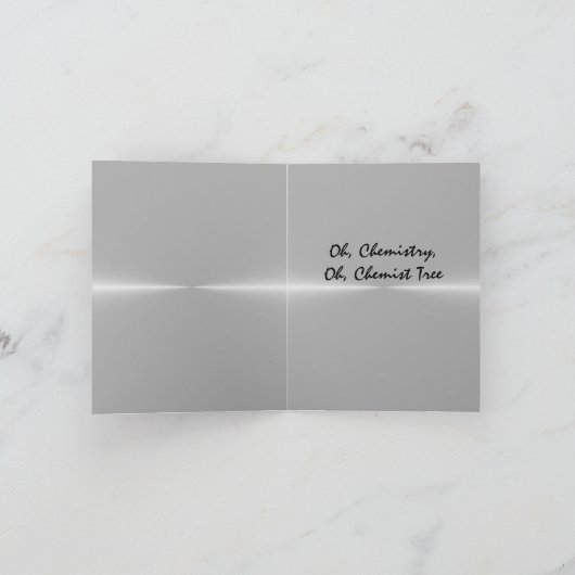 Oh Chemistry, Oh Chemist Tree Feestdagen Kaart (Binnen)