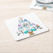 Oh Chemistry, Oh Chemist Tree Kartonnen Onderzetters (Schuin)