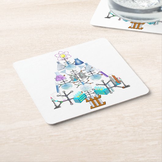 Oh Chemistry, Oh Chemist Tree Kartonnen Onderzetters (Schuin)