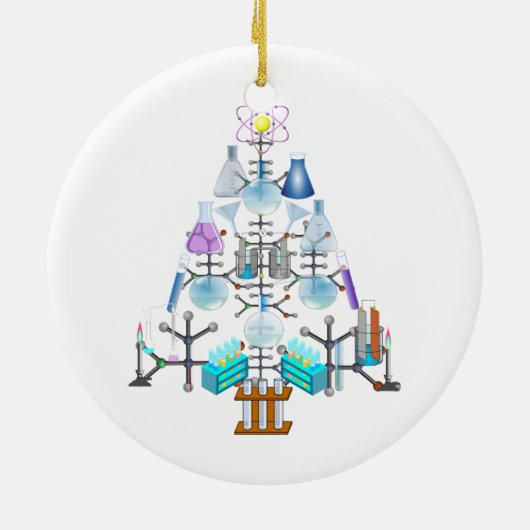 Oh Chemistry, Oh Chemist Tree Keramisch Ornament (Achterkant)