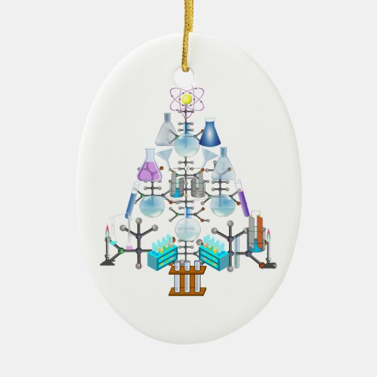 Oh Chemistry, Oh Chemist Tree Keramisch Ornament (Voorkant)