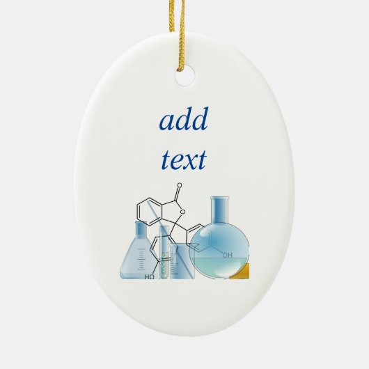 Oh Chemistry, Oh Chemist Tree Keramisch Ornament (Achterkant)
